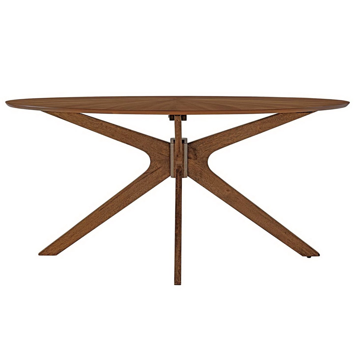 Modway - Crossroads 63" Oval Wood Dining Table by Modway  Bar and Dining Bar and Dining Tables Brown - EEI-3848-WAL