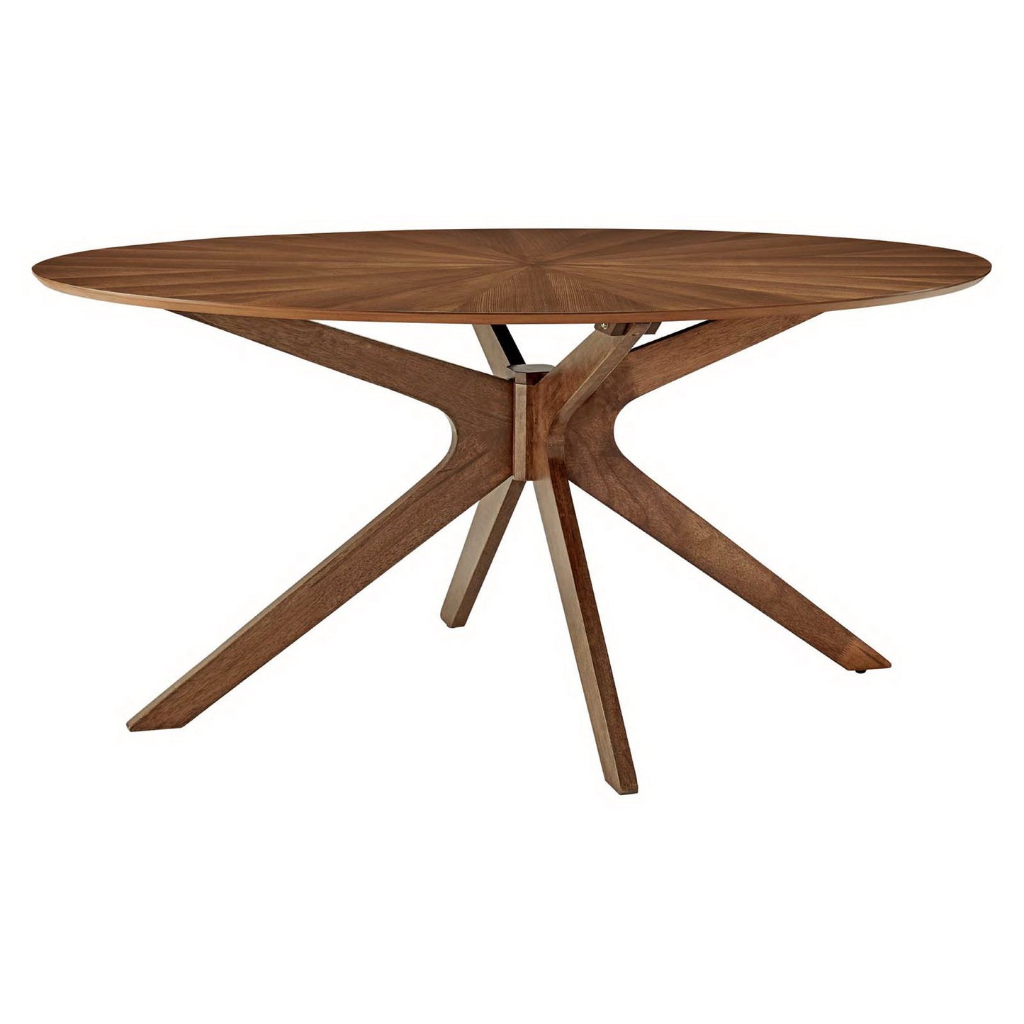 Modway - Crossroads 63" Oval Wood Dining Table by Modway  Bar and Dining Bar and Dining Tables Brown - EEI-3848-WAL