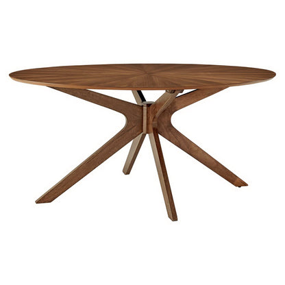 Modway - Crossroads 63" Oval Wood Dining Table by Modway  Bar and Dining Bar and Dining Tables Brown - EEI-3848-WAL