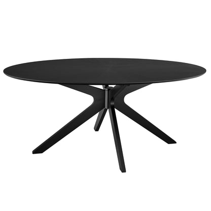 Modway - Crossroads 71" Oval Wood Dining Table by Modway  Bar and Dining Bar and Dining Tables Black - EEI-3849-BLK