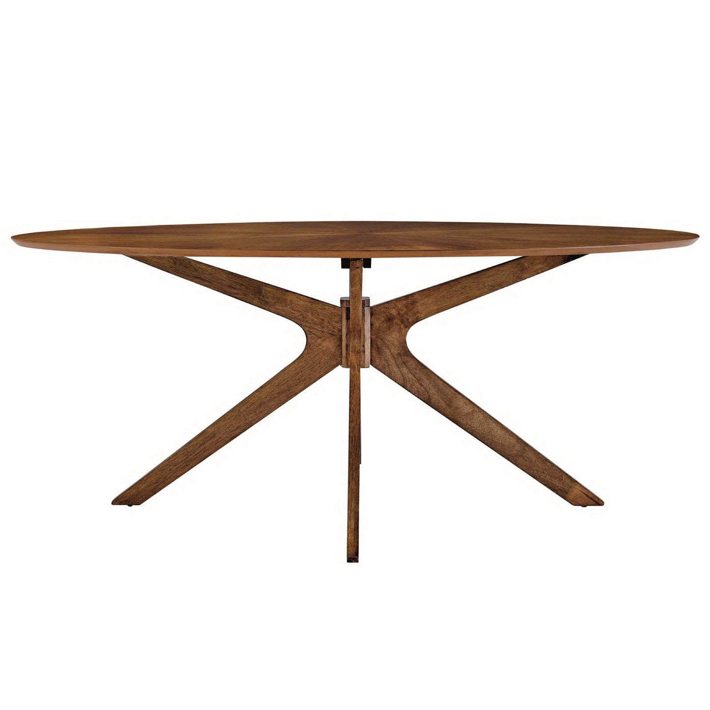 Modway - Crossroads 71" Oval Wood Dining Table by Modway  Bar and Dining Bar and Dining Tables Brown - EEI-3849-WAL