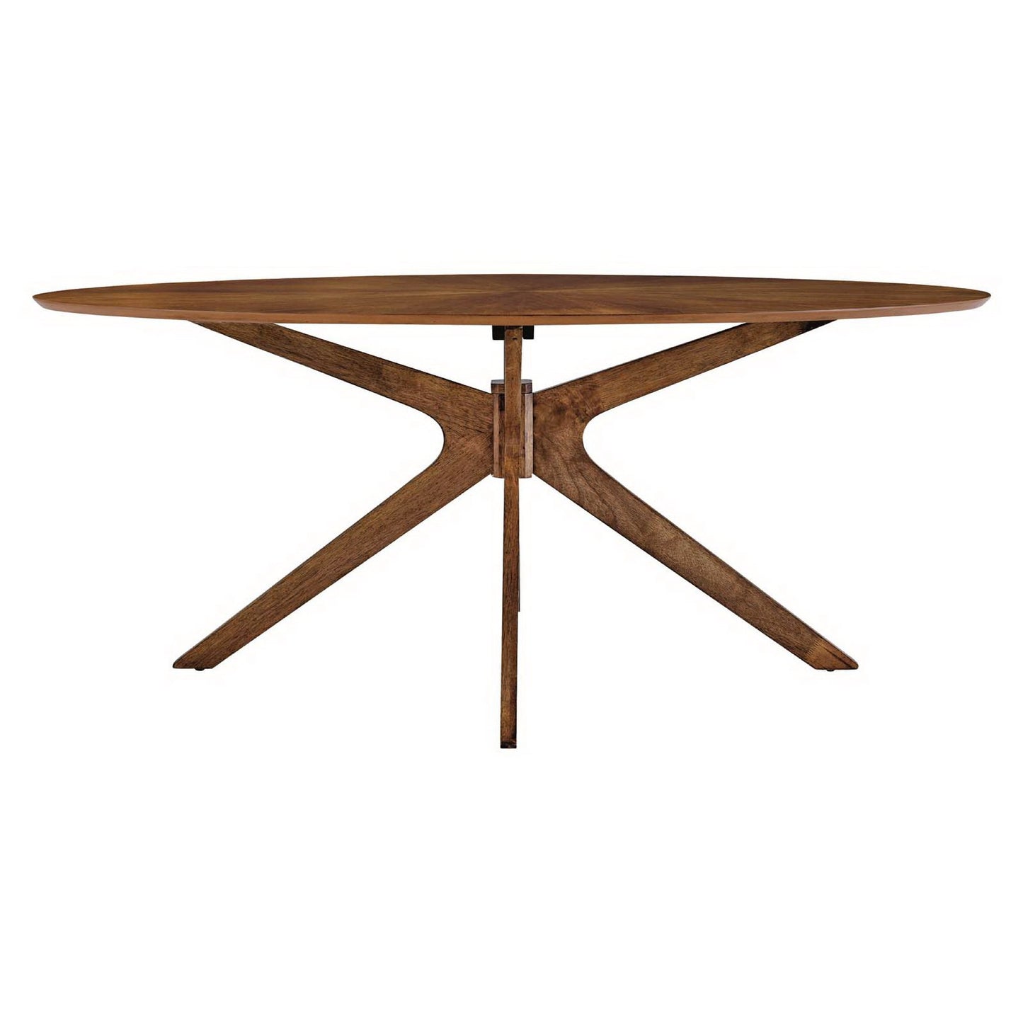 Modway - Crossroads 71" Oval Wood Dining Table by Modway  Bar and Dining Bar and Dining Tables Brown - EEI-3849-WAL