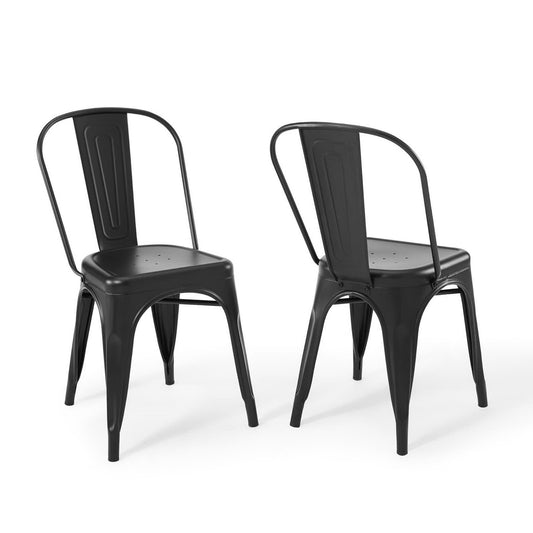 Modway Outlet Promenade Bistro Dining Side Chair Set of 2 by Modway  Bar and Dining Furniture Black - EEI-3859-BLK