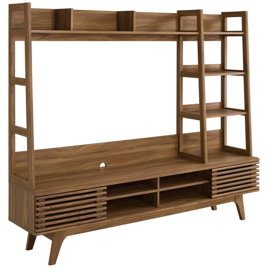 Modway - Render TV Stand Entertainment Center by Modway  Living Room Decor Brown - EEI-3863-WAL