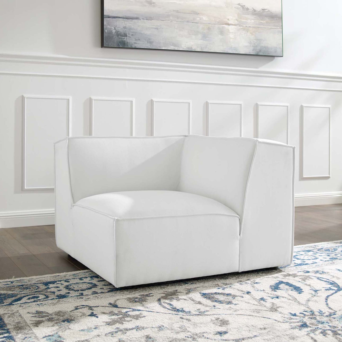 Modway Outlet Restore Sectional Sofa Corner Chair by Modway  Living Room Furniture White - EEI-3871-WHI
