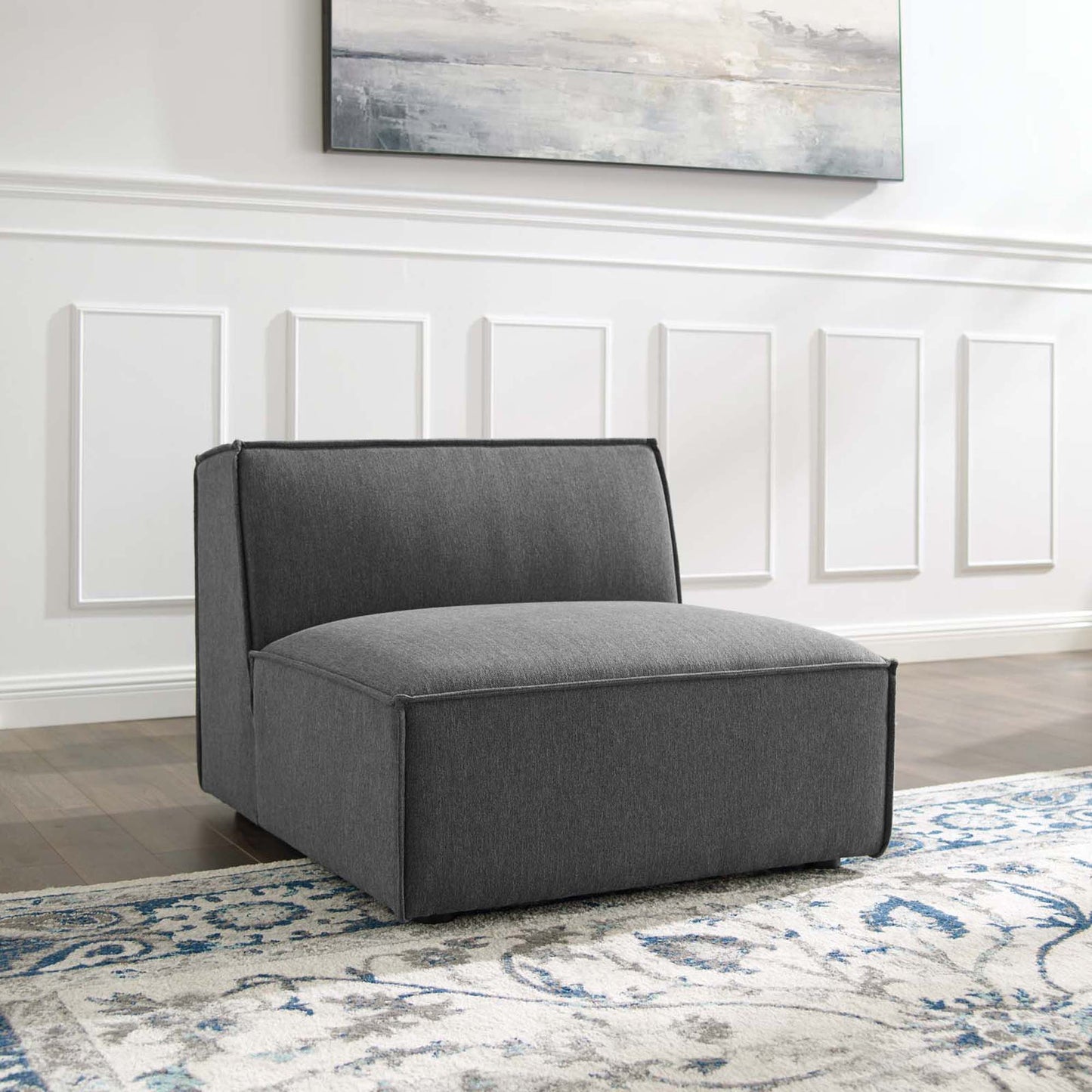 Modway - Restore Sectional Sofa Armless Chair by Modway  Living Room Sofas and Armchairs Gray - EEI-3872-CHA