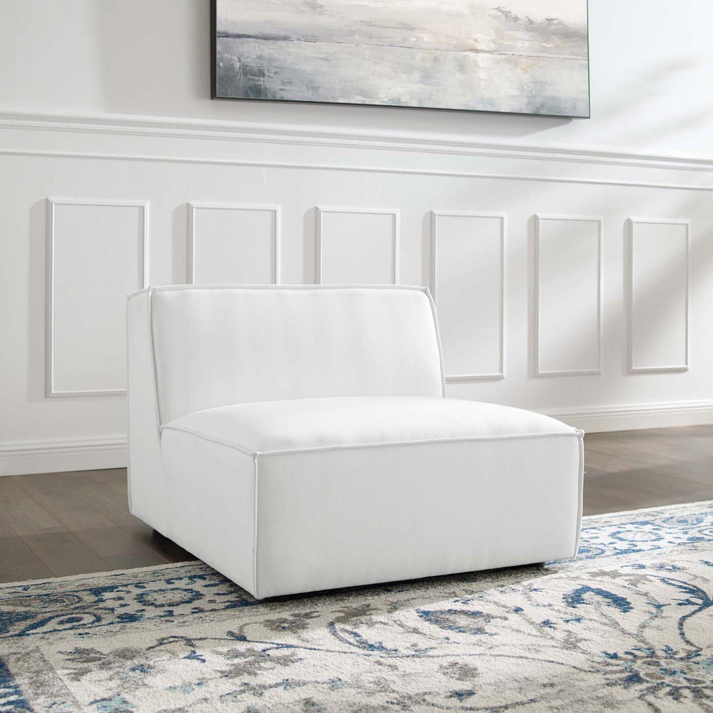 Modway - Restore Sectional Sofa Armless Chair by Modway  Living Room Sofas and Armchairs White - EEI-3872-WHI