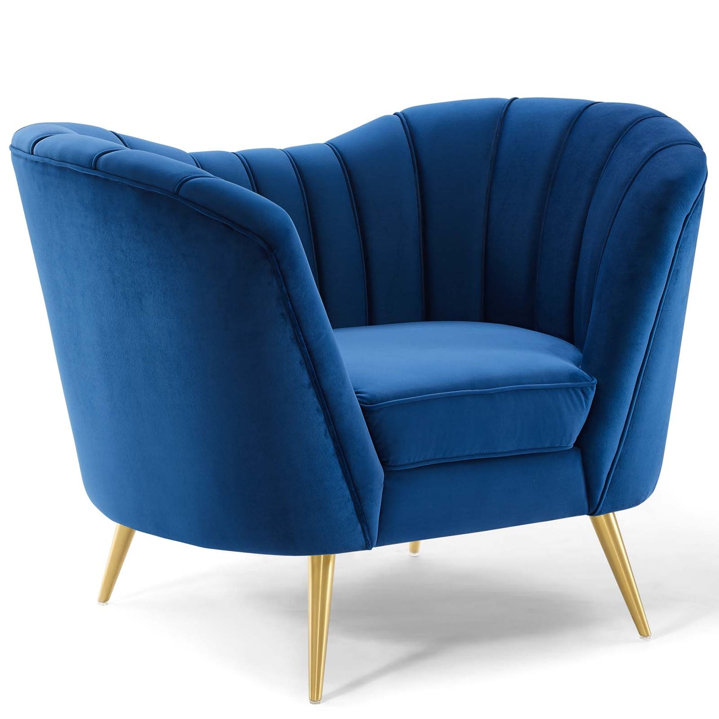 Modway Outlet Opportunity Performance Velvet Armchair by Modway  Living Room Furniture Navy - EEI-3874-NAV
