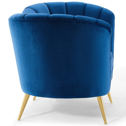 Modway Outlet Opportunity Performance Velvet Armchair by Modway  Living Room Furniture Navy - EEI-3874-NAV