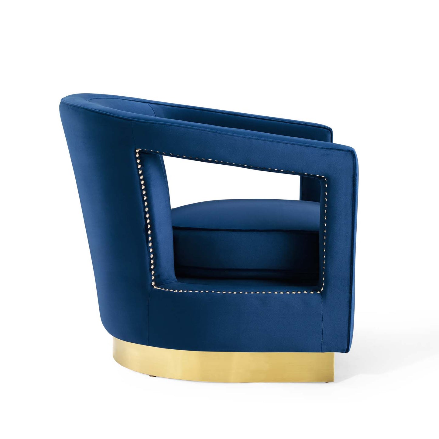 Modway Outlet Frolick Performance Velvet Armchair by Modway  Living Room Furniture Navy - EEI-3888-NAV
