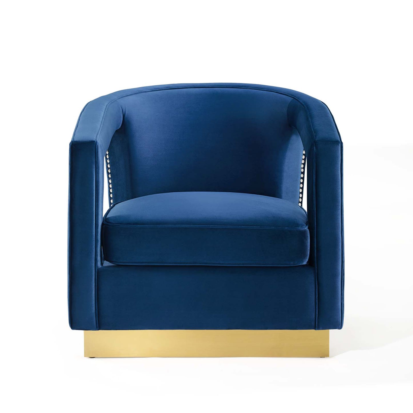 Modway Outlet Frolick Performance Velvet Armchair by Modway  Living Room Furniture Navy - EEI-3888-NAV