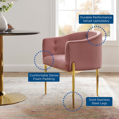 Modway Outlet Savour Tufted Performance Velvet Accent Chair by Modway  Living Room Furniture Dusty Rose - EEI-3903-DUS