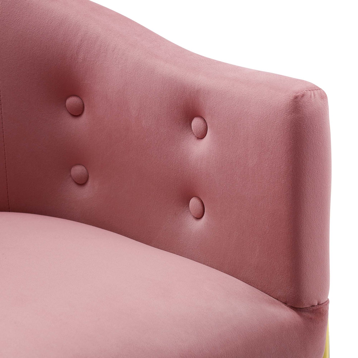 Modway Outlet Savour Tufted Performance Velvet Accent Dining Armchair by Modway  Bar and Dining Furniture Dusty Rose - EEI-3906-DUS