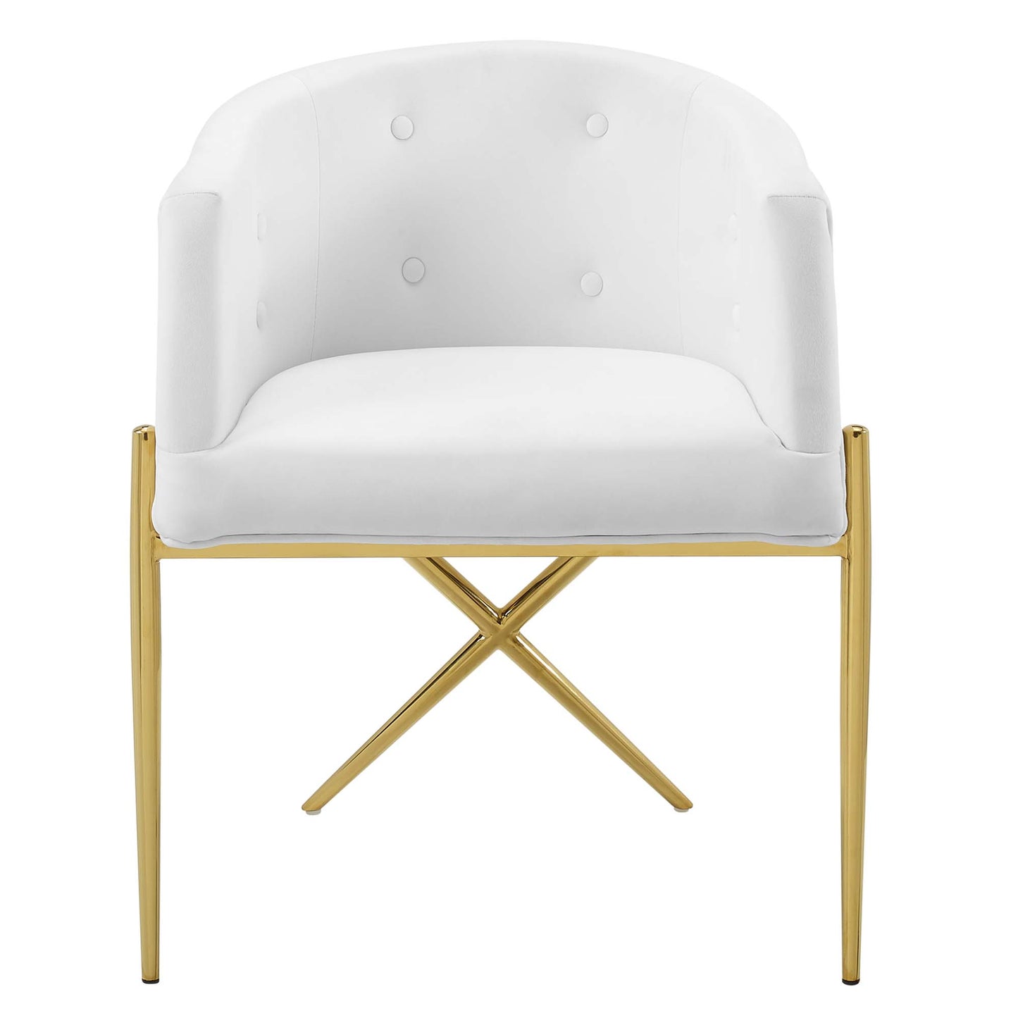 Modway Outlet Savour Tufted Performance Velvet Accent Dining Armchair by Modway  Bar and Dining Furniture White - EEI-3906-WHI