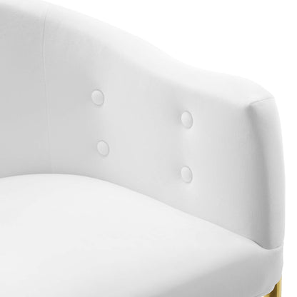 Modway Outlet Savour Tufted Performance Velvet Accent Dining Armchair by Modway  Bar and Dining Furniture White - EEI-3906-WHI
