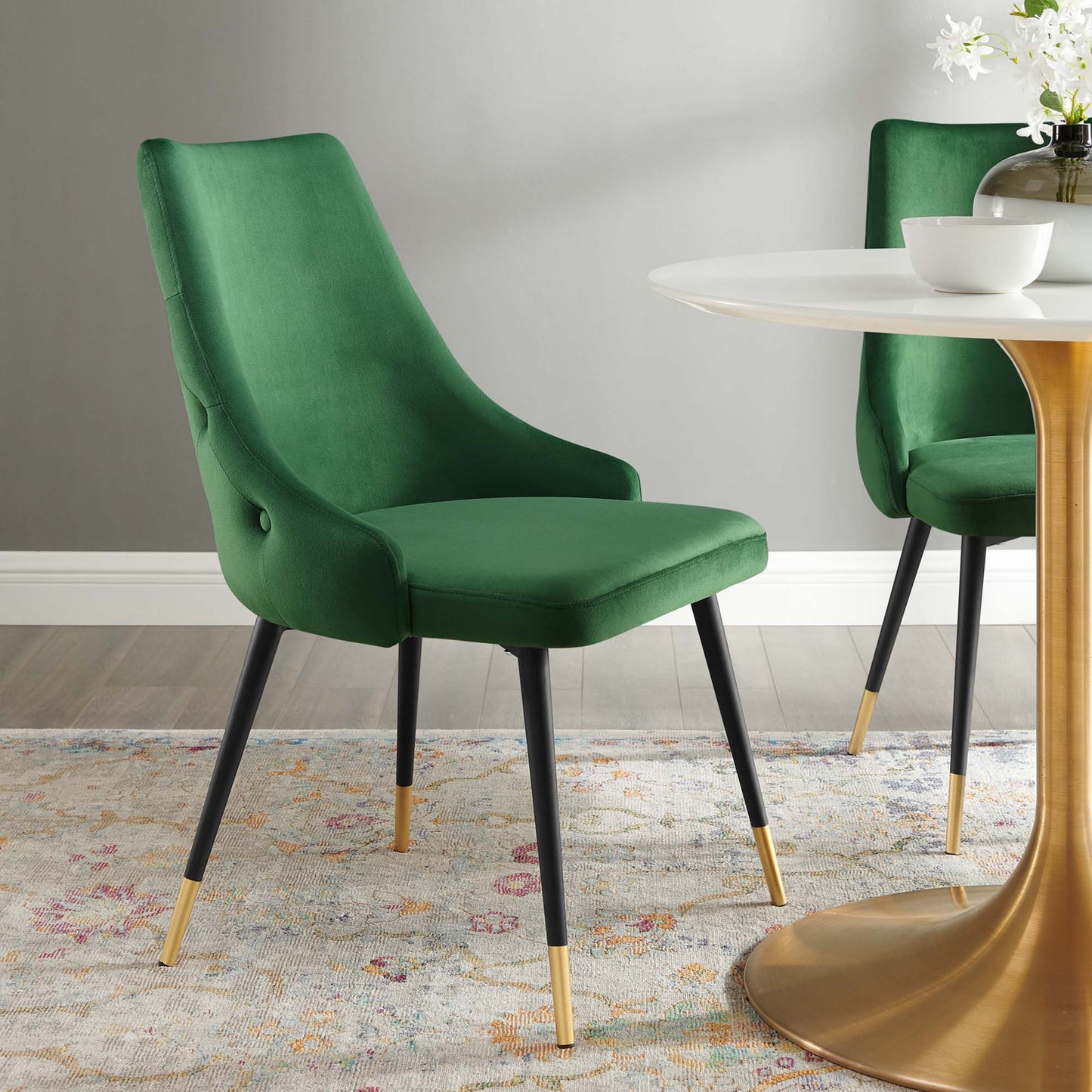 Modway Outlet Adorn Tufted Performance Velvet Dining Side Chair by Modway  Bar and Dining Furniture Emerald - EEI-3907-EME