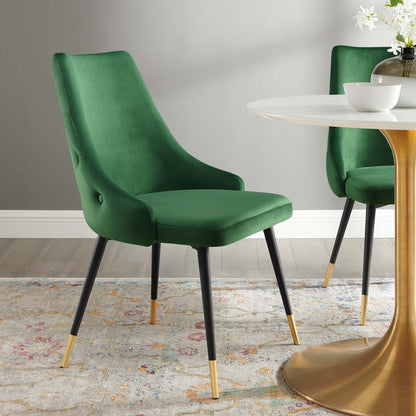 Modway Outlet Adorn Tufted Performance Velvet Dining Side Chair by Modway  Bar and Dining Furniture Emerald - EEI-3907-EME