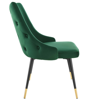 Modway Outlet Adorn Tufted Performance Velvet Dining Side Chair by Modway  Bar and Dining Furniture Green - EEI-3907-GRN