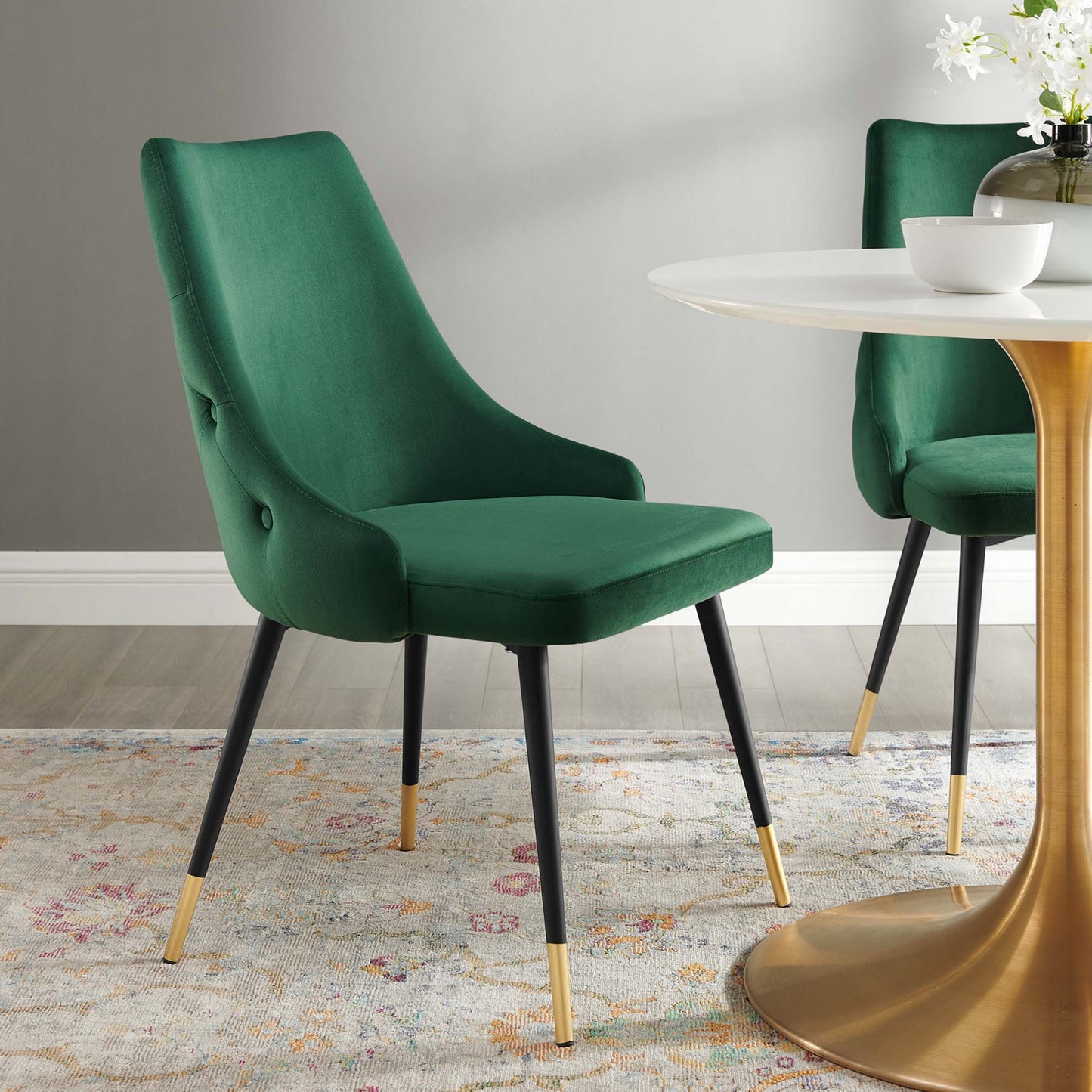 Modway Outlet Adorn Tufted Performance Velvet Dining Side Chair by Modway  Bar and Dining Furniture Green - EEI-3907-GRN