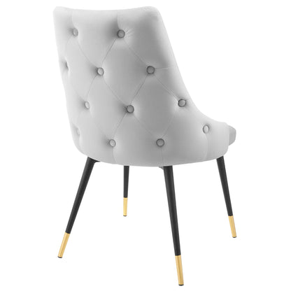 Modway Outlet Adorn Tufted Performance Velvet Dining Side Chair by Modway  Bar and Dining Furniture Light Gray - EEI-3907-LGR