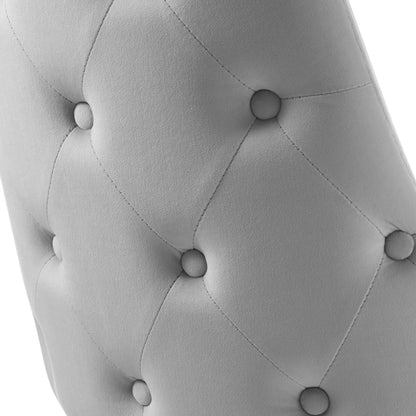 Modway Outlet Adorn Tufted Performance Velvet Dining Side Chair by Modway  Bar and Dining Furniture Light Gray - EEI-3907-LGR