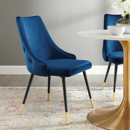 Modway Outlet Adorn Tufted Performance Velvet Dining Side Chair by Modway  Bar and Dining Furniture Navy - EEI-3907-NAV