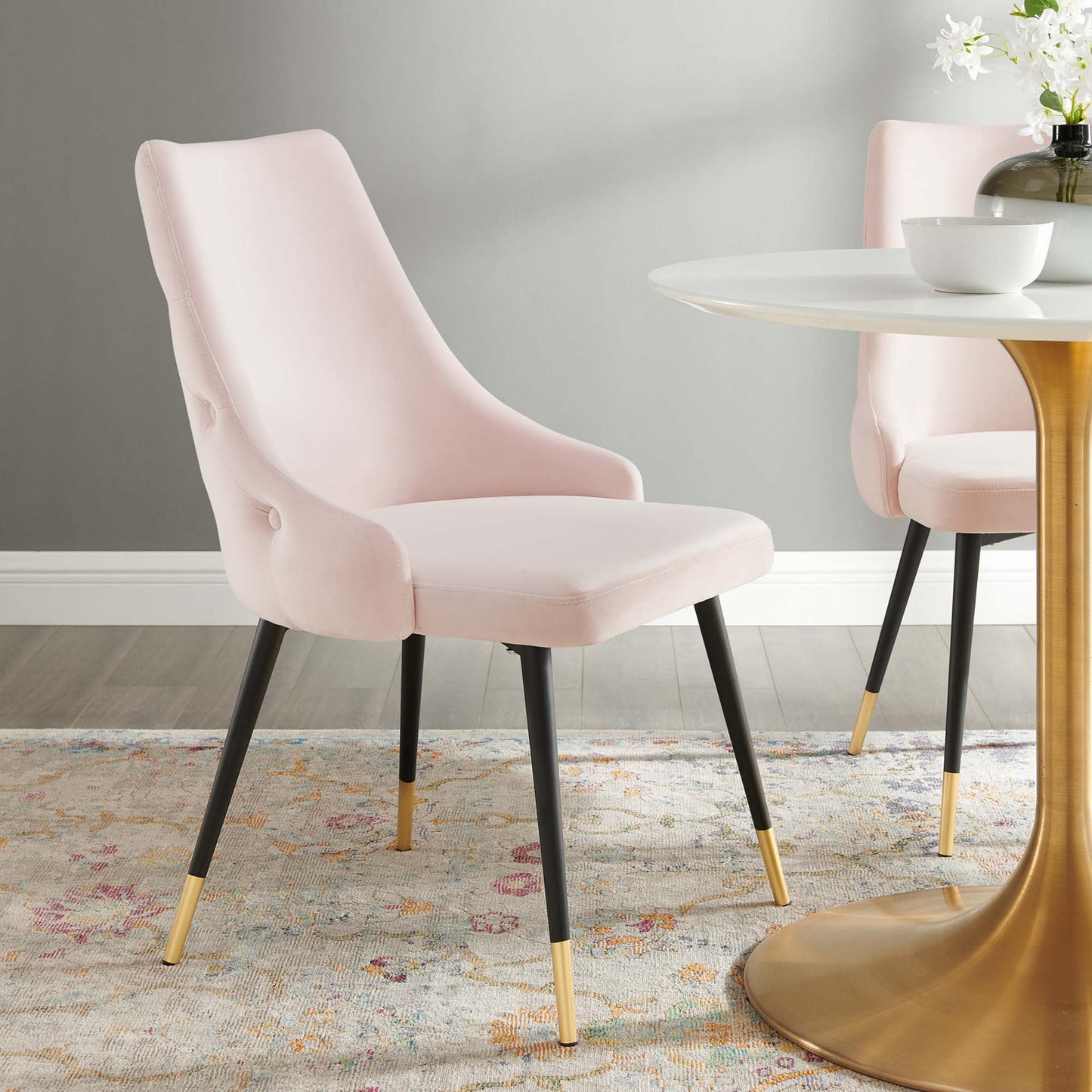 Modway Outlet Adorn Tufted Performance Velvet Dining Side Chair by Modway  Bar and Dining Furniture Pink - EEI-3907-PNK