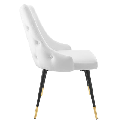 Modway Outlet Adorn Tufted Performance Velvet Dining Side Chair by Modway  Bar and Dining Furniture White - EEI-3907-WHI
