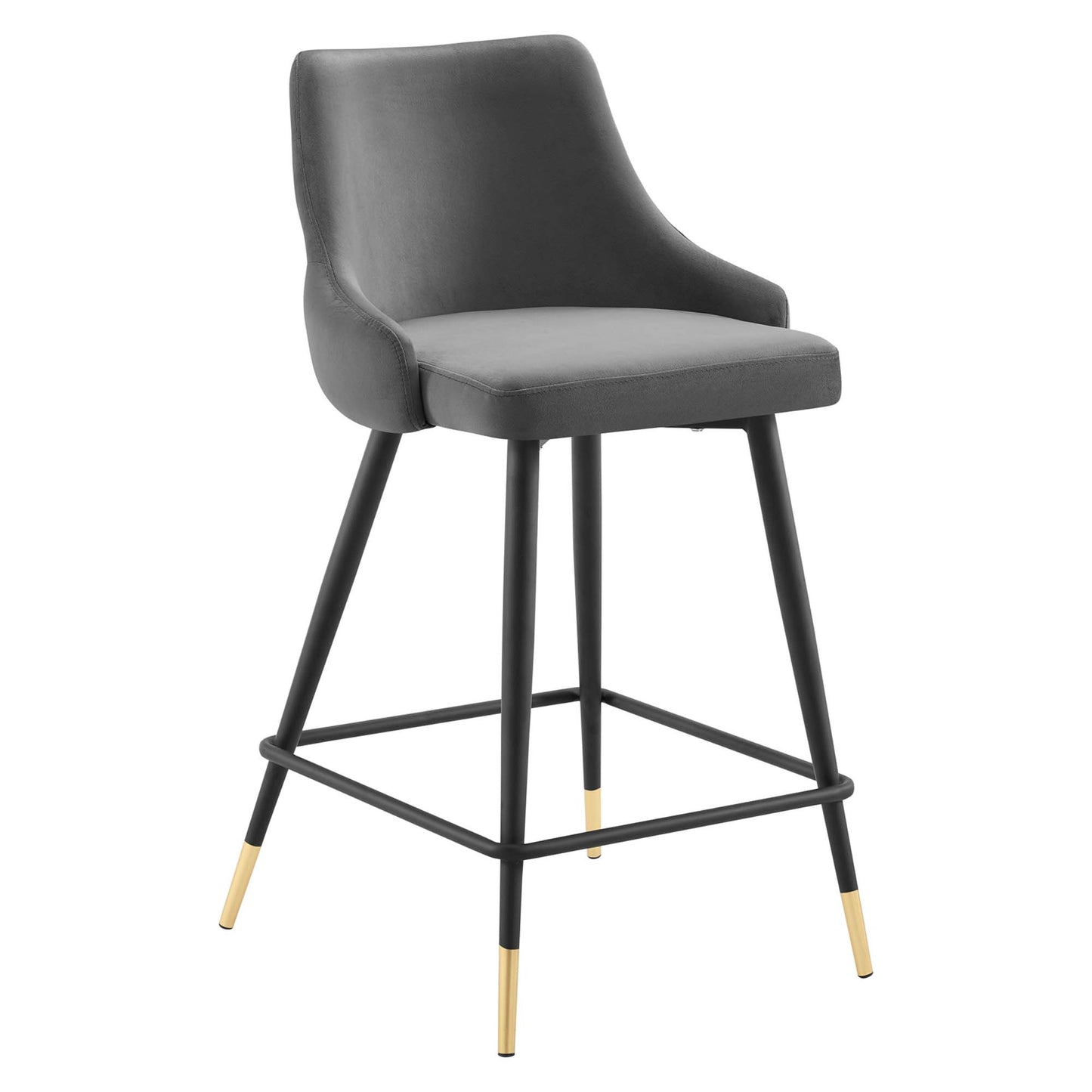 Modway Outlet Adorn Performance Velvet Counter Stool by Modway  Bar and Dining Furniture Gray - EEI-3908-GRY