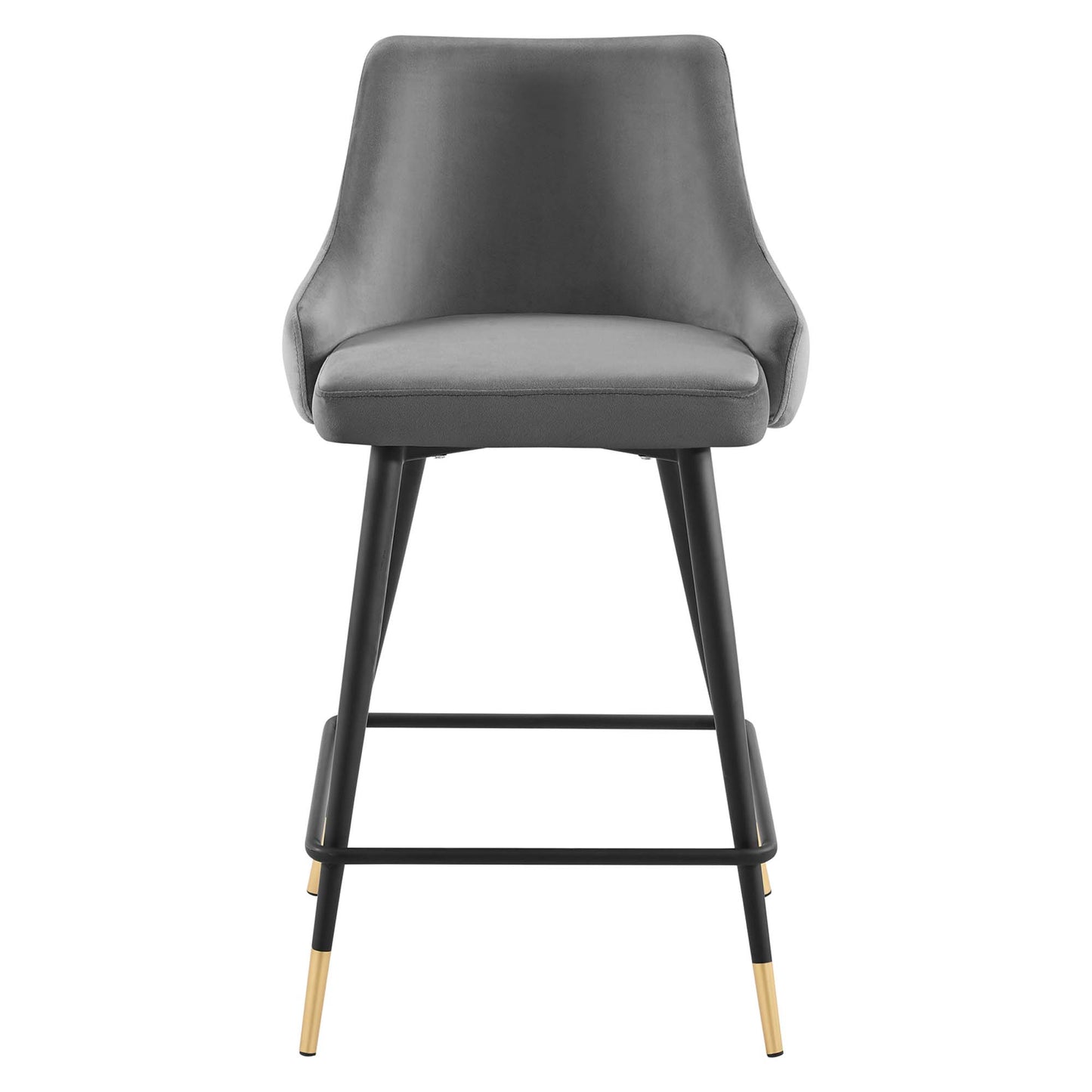 Modway Outlet Adorn Performance Velvet Counter Stool by Modway  Bar and Dining Furniture Gray - EEI-3908-GRY