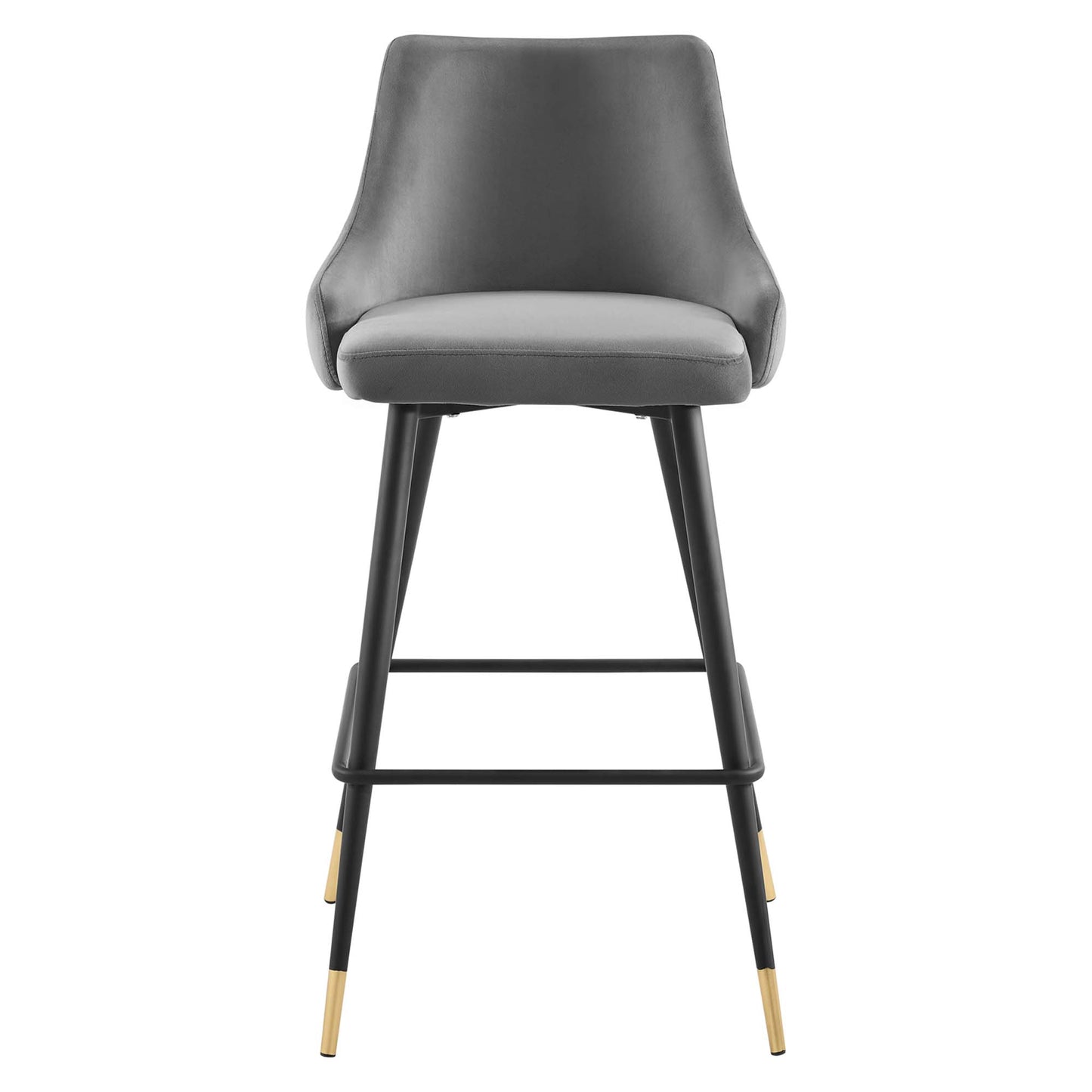 Modway Outlet Adorn Performance Velvet Bar Stool by Modway  Bar and Dining Furniture Gray - EEI-3909-GRY