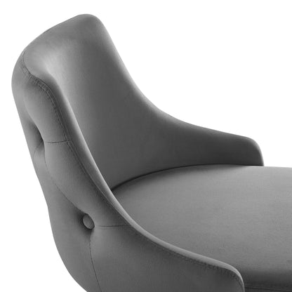 Modway Outlet Adorn Performance Velvet Bar Stool by Modway  Bar and Dining Furniture Gray - EEI-3909-GRY