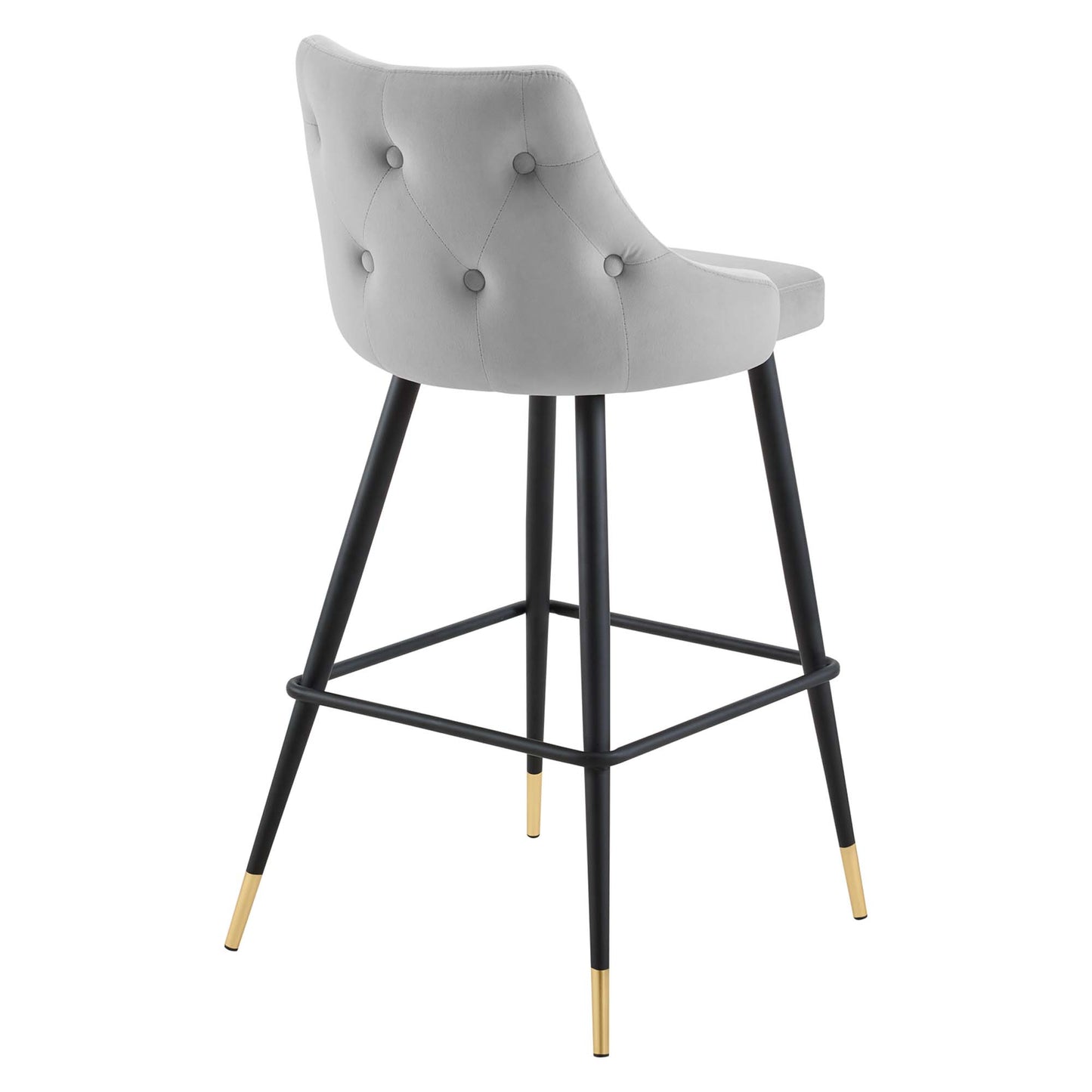 Modway Outlet Adorn Performance Velvet Bar Stool by Modway  Bar and Dining Furniture Light Gray - EEI-3909-LGR