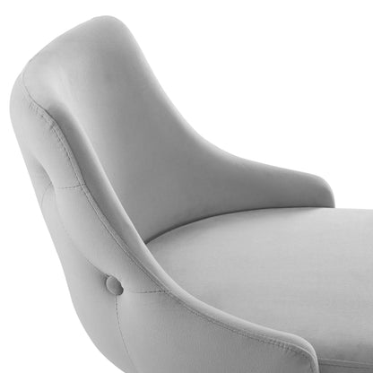 Modway Outlet Adorn Performance Velvet Bar Stool by Modway  Bar and Dining Furniture Light Gray - EEI-3909-LGR