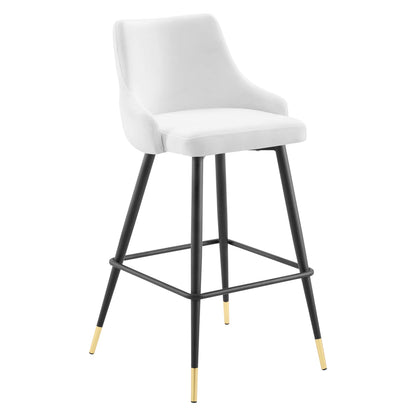Modway Outlet Adorn Performance Velvet Bar Stool by Modway  Bar and Dining Furniture White - EEI-3909-WHI
