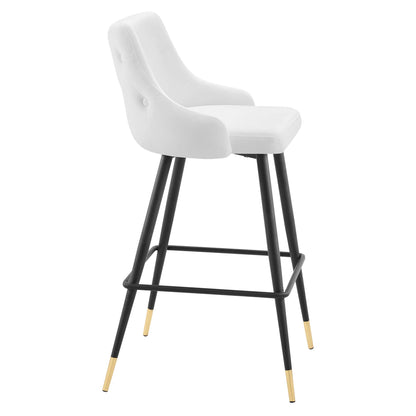 Modway Outlet Adorn Performance Velvet Bar Stool by Modway  Bar and Dining Furniture White - EEI-3909-WHI