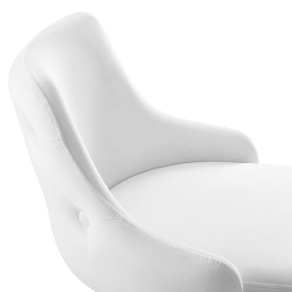Modway Outlet Adorn Performance Velvet Bar Stool by Modway  Bar and Dining Furniture White - EEI-3909-WHI