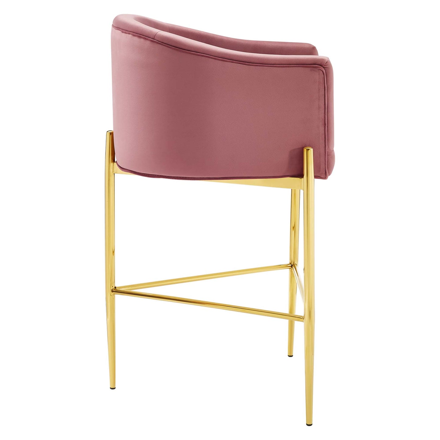 Modway Outlet Savour Tufted Performance Velvet Bar Stool by Modway  Bar and Dining Furniture Dusty Rose - EEI-3911-DUS
