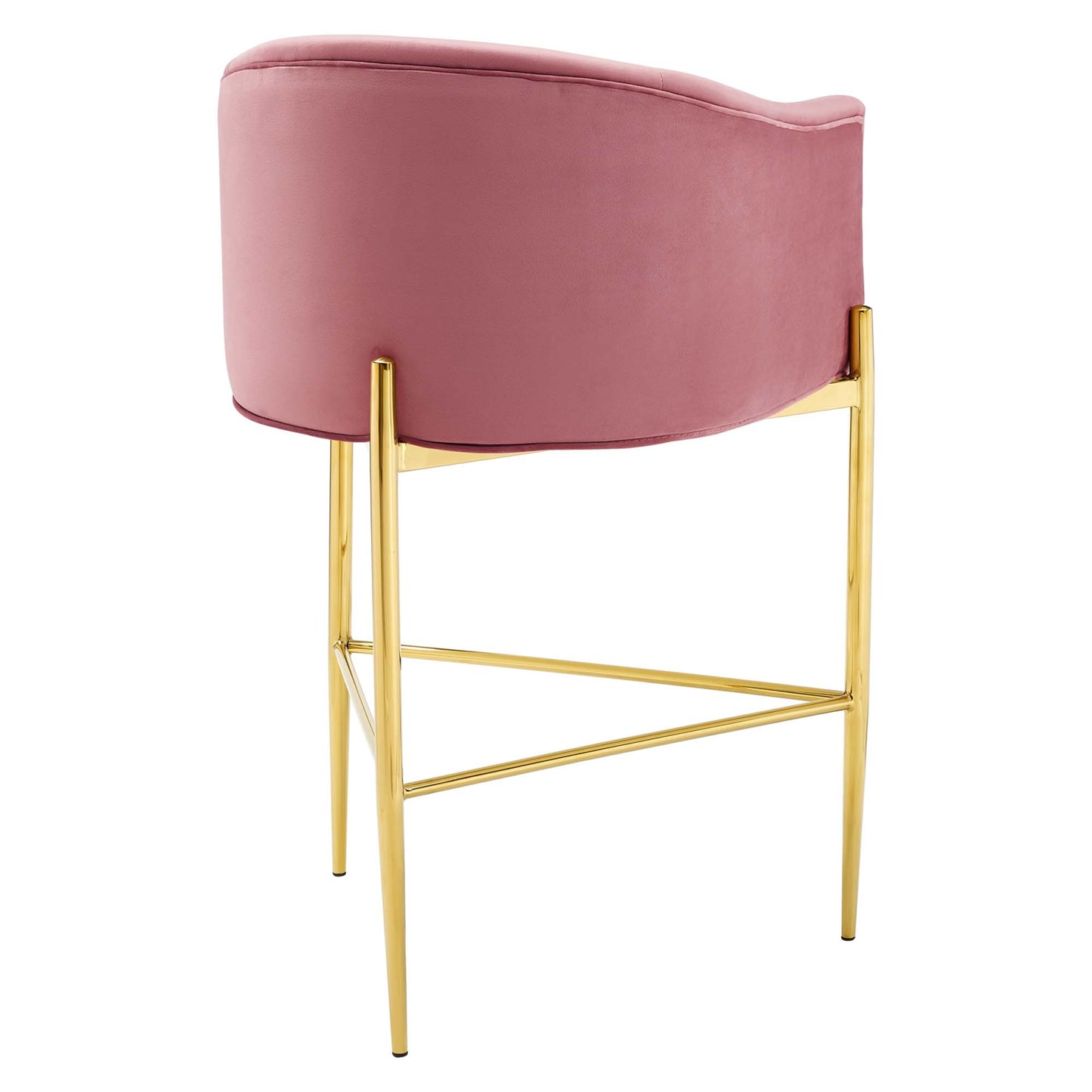 Modway Outlet Savour Tufted Performance Velvet Bar Stool by Modway  Bar and Dining Furniture Dusty Rose - EEI-3911-DUS