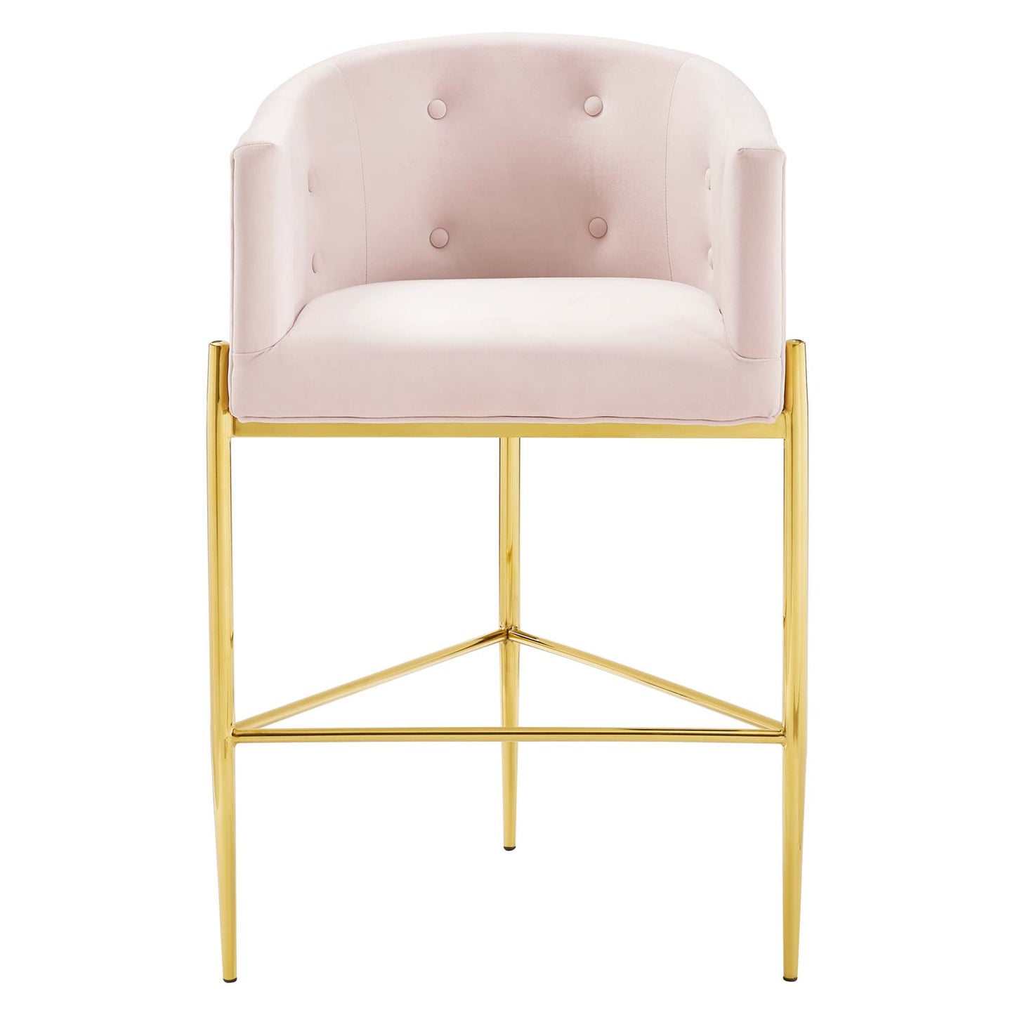 Modway Outlet Savour Tufted Performance Velvet Bar Stool by Modway  Bar and Dining Furniture Pink - EEI-3911-PNK
