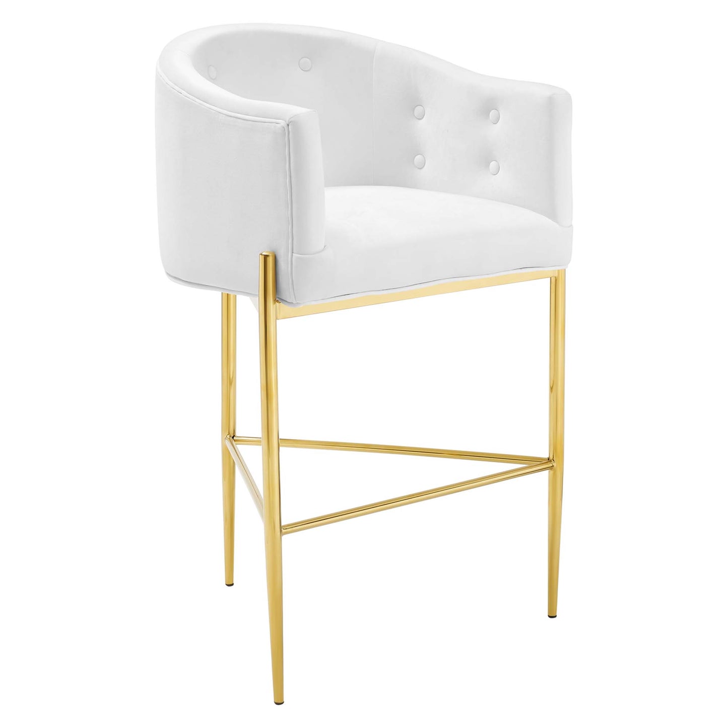 Modway Outlet Savour Tufted Performance Velvet Bar Stool by Modway  Bar and Dining Furniture White - EEI-3911-WHI