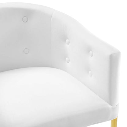 Modway Outlet Savour Tufted Performance Velvet Bar Stool by Modway  Bar and Dining Furniture White - EEI-3911-WHI
