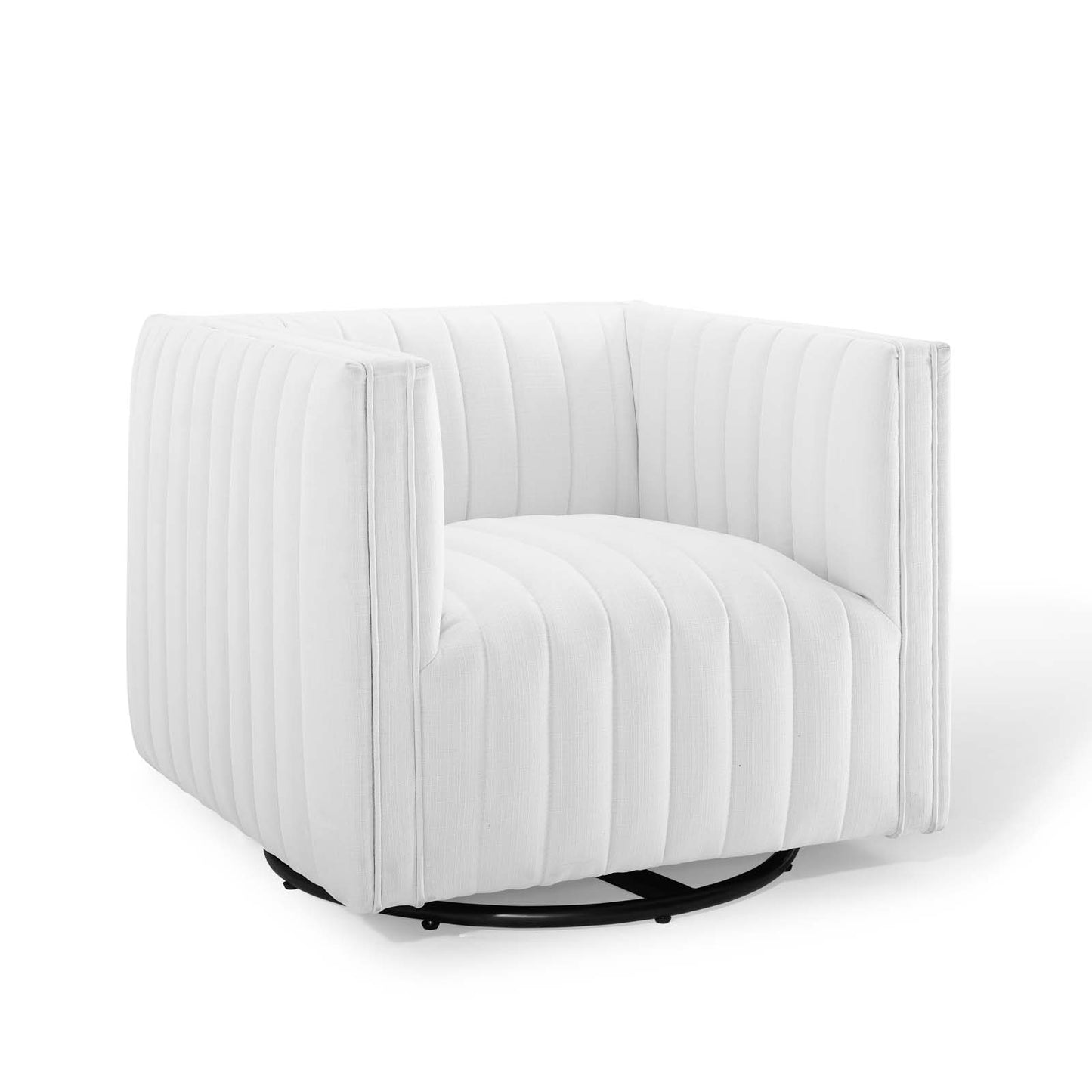 Modway Outlet Conjure Tufted Swivel Upholstered Armchair by Modway  Living Room Furniture White - EEI-3926-WHI
