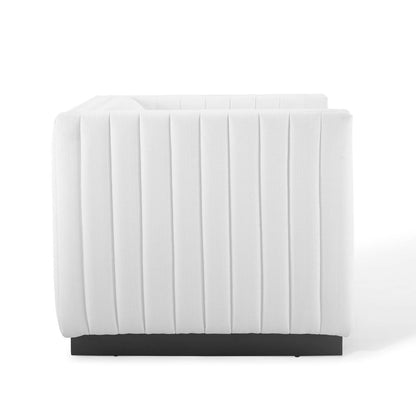 Modway Outlet Conjure Tufted Upholstered Fabric Armchair by Modway  Living Room Furniture White - EEI-3927-WHI