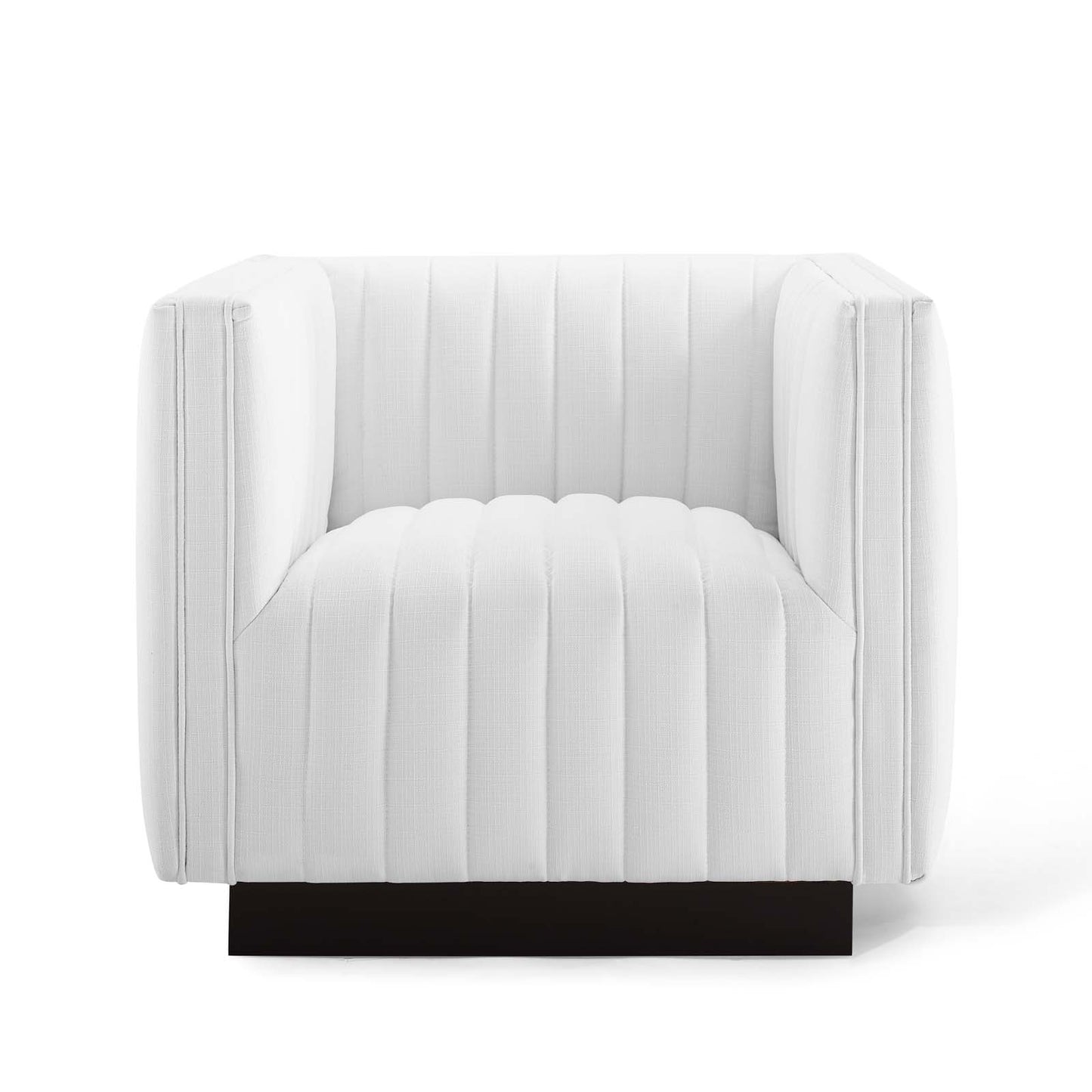 Modway Outlet Conjure Tufted Upholstered Fabric Armchair by Modway  Living Room Furniture White - EEI-3927-WHI