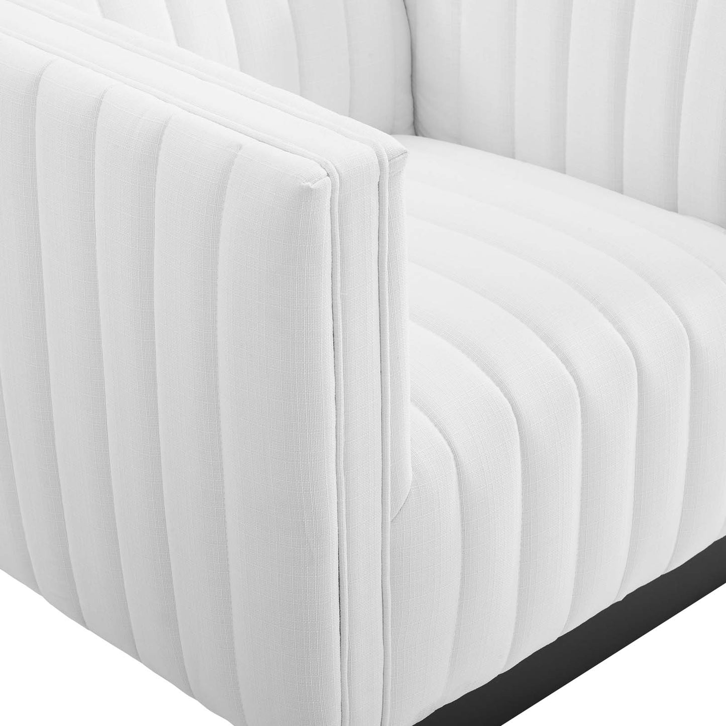 Modway Outlet Conjure Tufted Upholstered Fabric Armchair by Modway  Living Room Furniture White - EEI-3927-WHI
