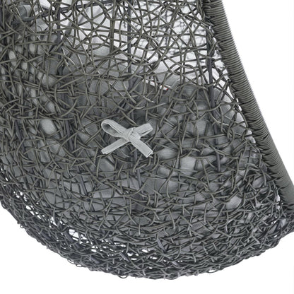 Modway - Hide Outdoor Patio Sunbrella? Swing Chair With Stand by Modway  Outdoor Furniture Daybeds and Lounges Gray - EEI-3929-GRY-GRY