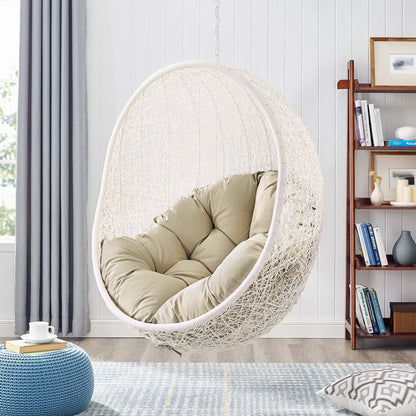 Modway - Hide Outdoor Patio Sunbrella? Swing Chair With Stand by Modway  Outdoor Furniture Daybeds and Lounges Brown - EEI-3929-WHI-BEI