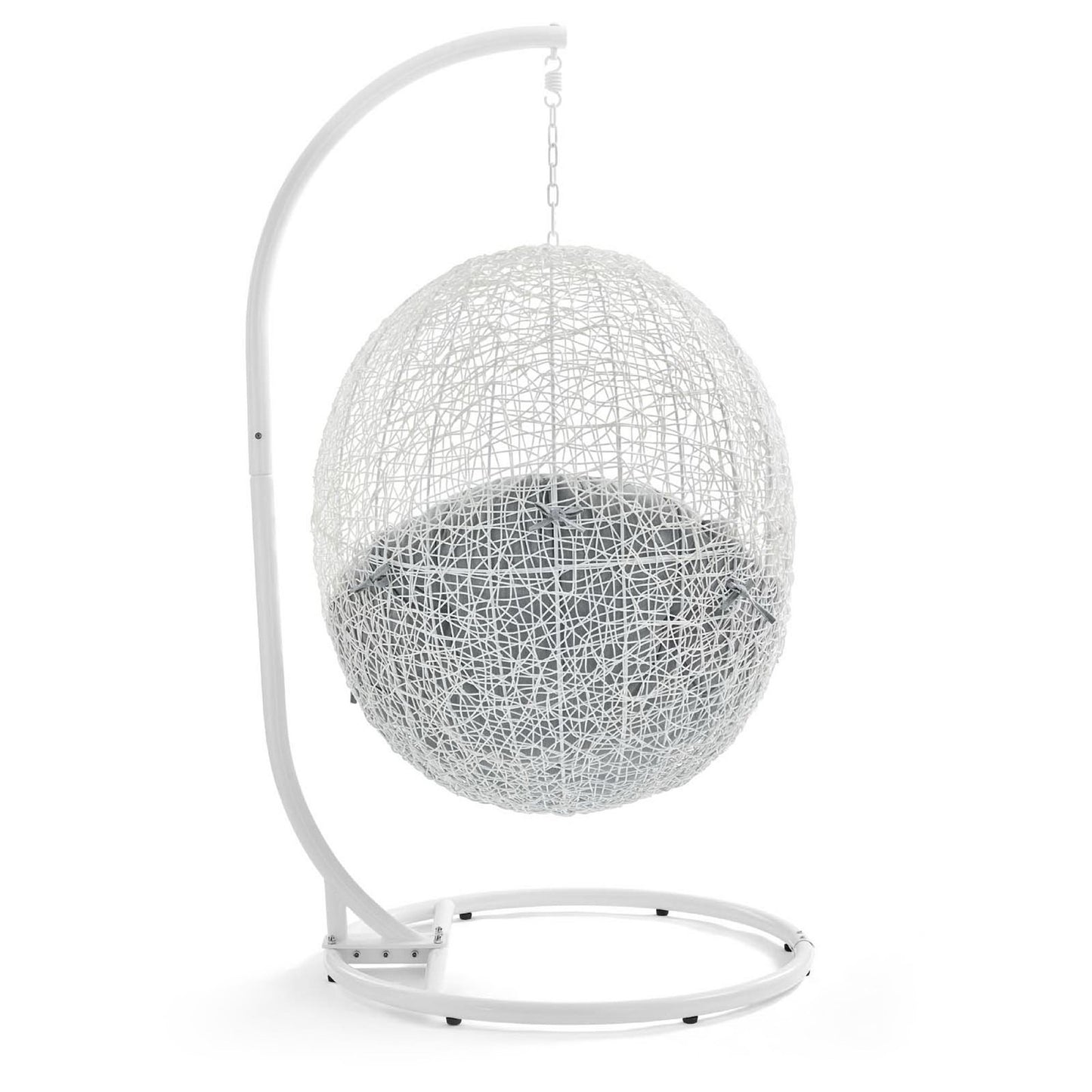 Modway - Hide Outdoor Patio Sunbrella? Swing Chair With Stand by Modway  Outdoor Furniture Daybeds and Lounges Gray - EEI-3929-WHI-GRY