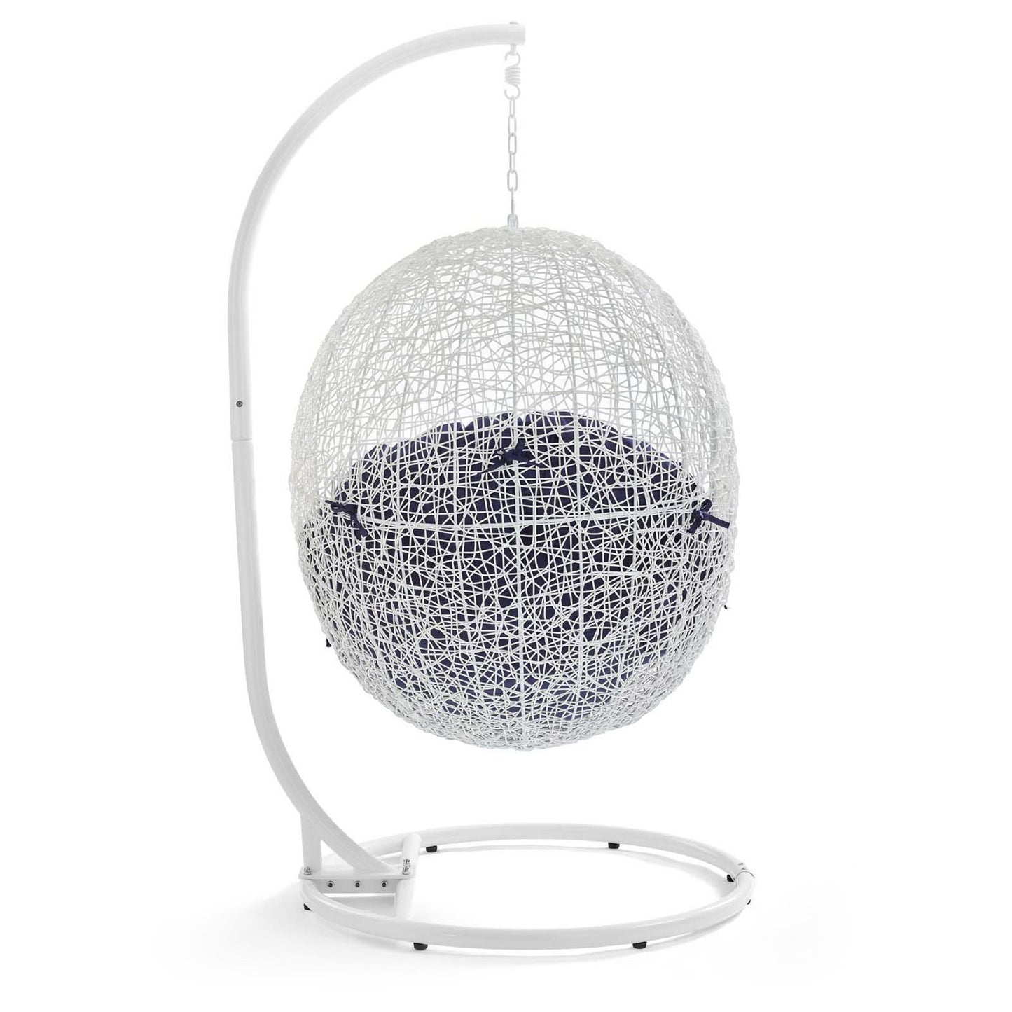 Modway - Hide Outdoor Patio Sunbrella? Swing Chair With Stand by Modway  Outdoor Furniture Daybeds and Lounges Blue - EEI-3929-WHI-NAV